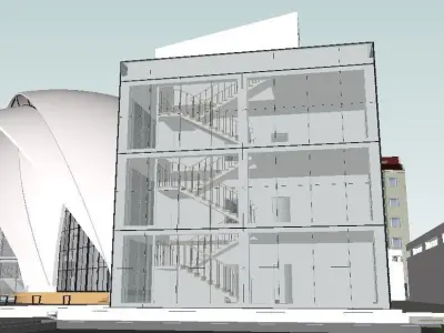 Sketchup School and University S3 3D model