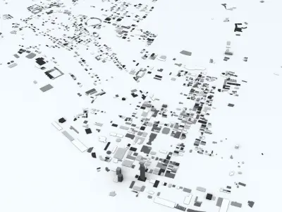 Trinidad and Tobago Streets and Buildings 3D model