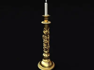 5 super chandelier candle holder 3D model