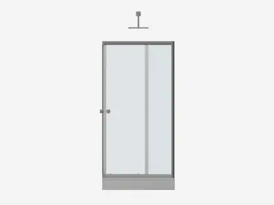 Corner Square Shower Enclosure 3D model