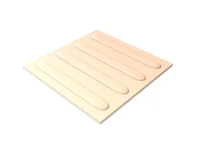 Blind Indicator Tactile Paving Tiles v2 004 Low-poly 3D model