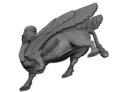 Assyrian door guard 3D print model