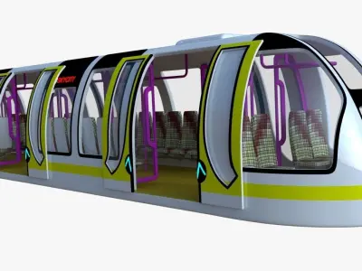 Sci-fi metro train II 3D model