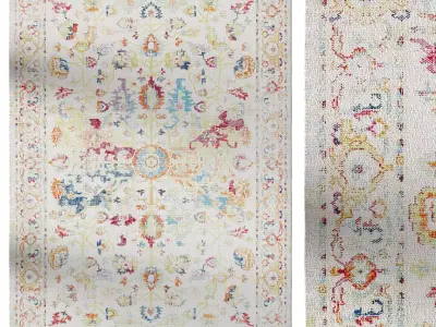 Rug Toulouse Multicolour By Benuta 3D model