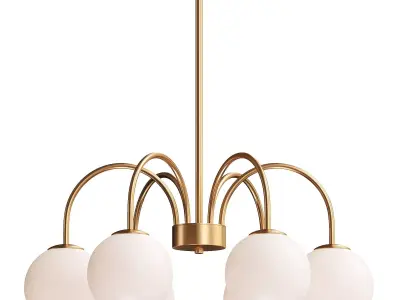 Royelle 6 - Light Modern Glass Bubble Chandelier 3D model