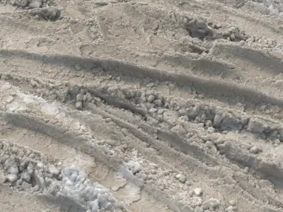 Snow 12 Road dirty PBR Low-poly 3D model