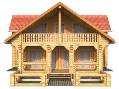 Wonderful log house 3D model