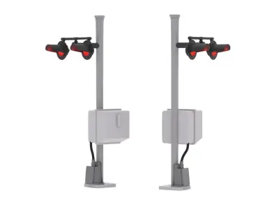 Crossing Signal 1 Low-poly 3D model