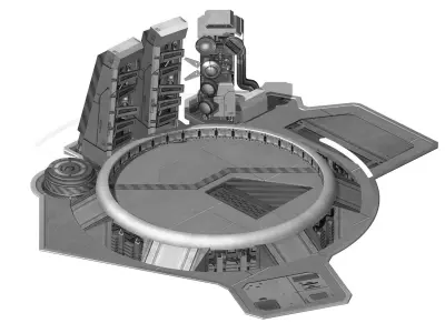 Space Warehouse - Ground Warehouse Door 02 3D model