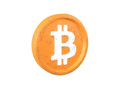 Cartoon Bitcoin v1 006 Low-poly 3D model