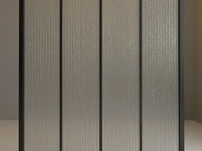 Glass partition door 51 Low-poly 3D model