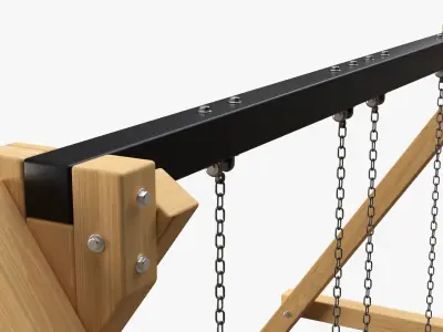 Playground outdoor swing set 01 3D model
