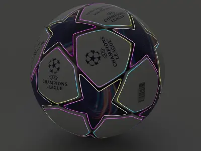 3D Champions League Lighting Ball 3D model