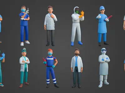 Medical Pack Low-poly 3D model