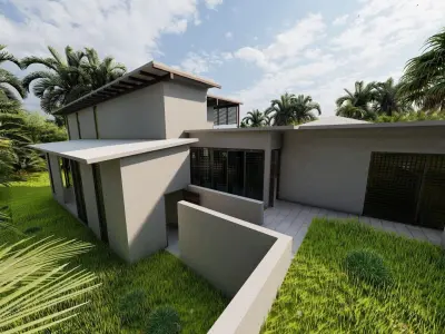 Casa Scene- Beach villa-Modern House 3D model shop