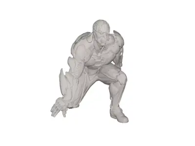 Superhero concept 3D model buy