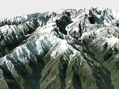 Mountain landscape Namcha Barwa Tibet 3D model