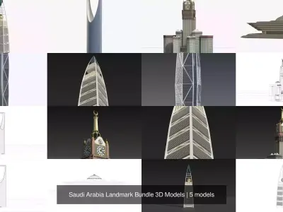 Saudi Arabia Landmark Bundle 3D Models 3D Model Pack