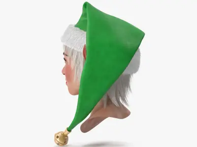  Christmas Elf Female Head 3 