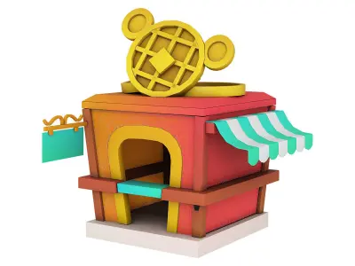 Stylized city pack 3d model Low-poly 3D model