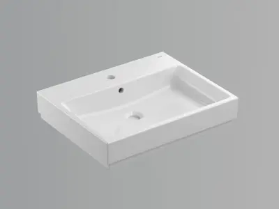 Eurocube Wall hung Basin 60 Set 3D model
