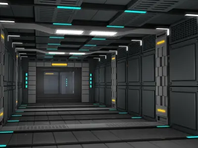 Sci Fi Corridor   3D model