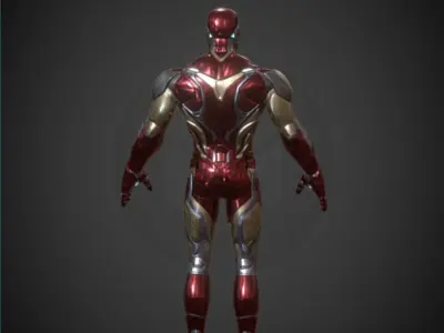Ironman Mark 85 rigged Low-poly 3D model