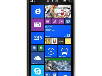Nokia Lumia 1520 white 3D model