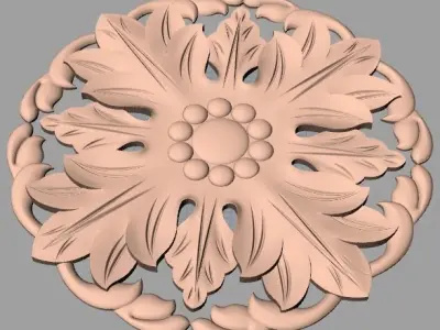 European furniture 3D relief models for CNC wood engraving E195 3D model