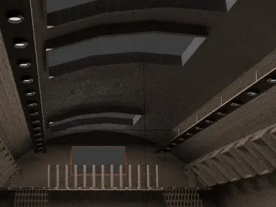 Empty Warehouse Free low-poly 3D model