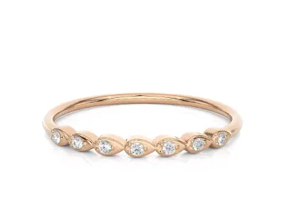 Light Minimalist Diamond Ring 3D print model