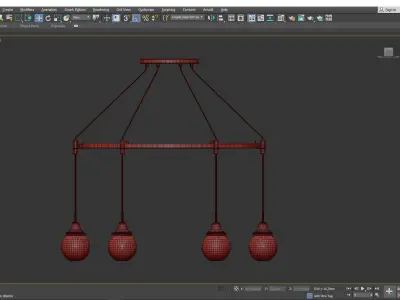 ROSE CITY 6 LIGHT CHANDELIER Low-poly 3D model