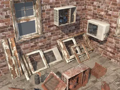 Air Conditioning Low-poly 3D model