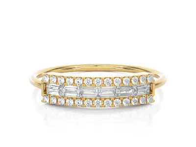 Light Minimalist Diamond Ring 3D print model