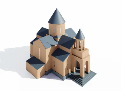 Church Low-poly 3D model