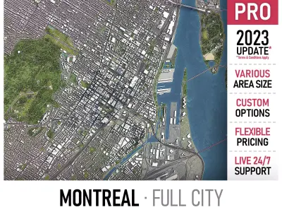 Montreal Low-poly 3D model