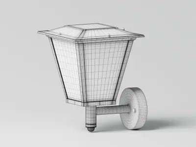 Solar Outdoor Wall Lamp 3D Model Low-poly 3D model