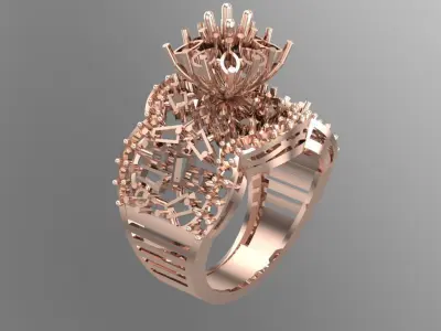 Wedding Engagement Women Ring 3D print model 3D print model purchase