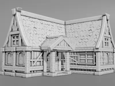 medieval house 3D print model