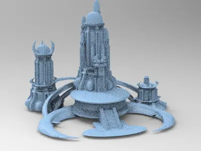 Castle Bright Moon city   3D model
