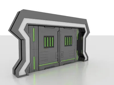 SCI FI DOOR MODEL 3DS MAX 3D model