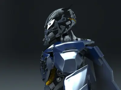 High poly Robot humanoid 3D model purchase