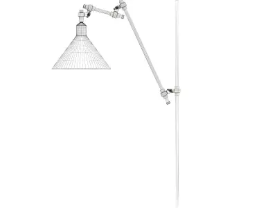 Black Wall Lamp 3D Model 3D model