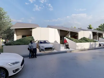 Modern Housing Masterplan 16 Units SketchUp Lumion 3D Site  3D model