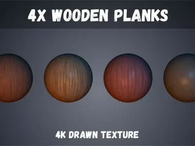Stylized Wooden planks texture pack Texture