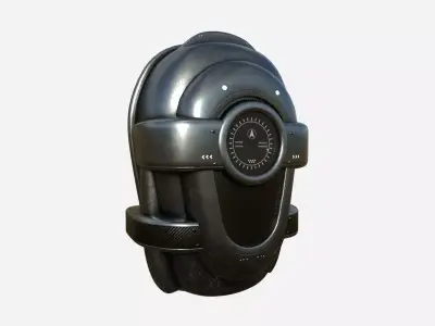 SciFi Backpack C09 Dark Steel - Fashion Character Design Low-poly 3D model