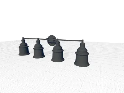 Emily Vanity Light  - 2 Colour 3D model