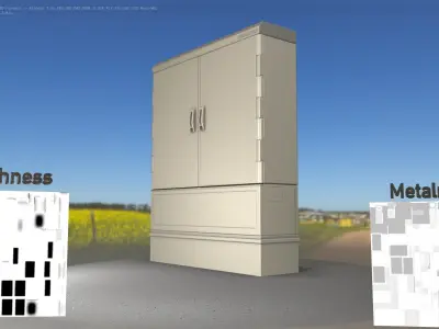 Electrical Distribution Cabinet 58 Low-poly 3D model