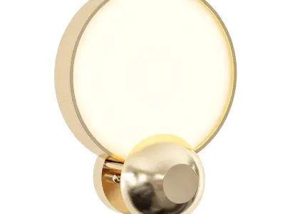 miami round wall light - gold 3D model