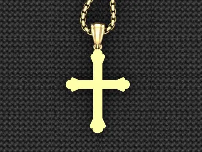 Cross Light Gold 3CP059 3DM STL 3D model